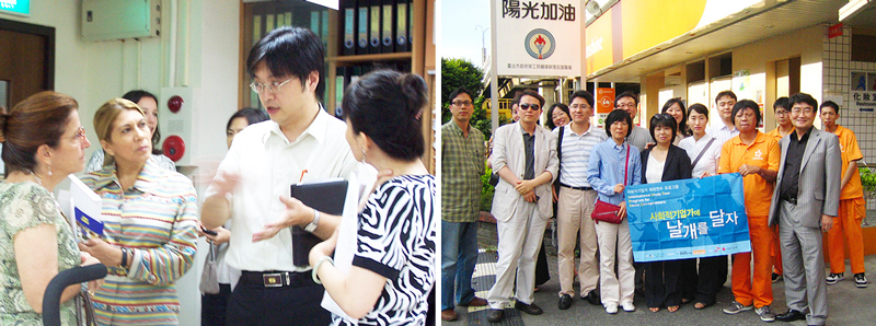 國外團體參訪陽光，了解陽服務模式與陽光事業體經營方式。