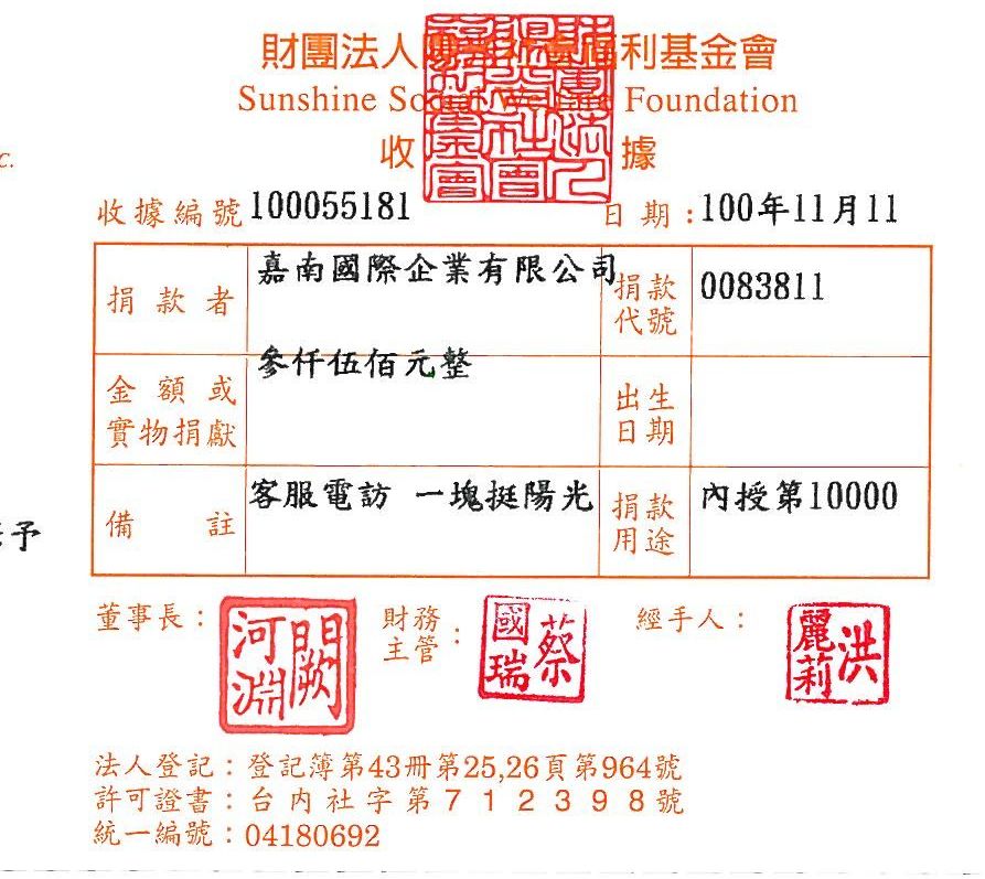 嘉南國際企業有限公司-客服
