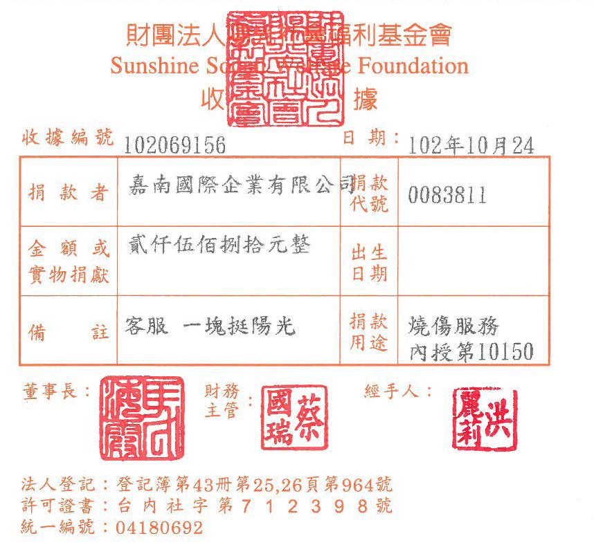 嘉南國際企業有限公司-客服